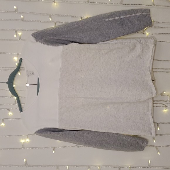 EUC J.CREW: Colorblock Backzip Shirt / Sweatershirt - Picture 3 of 6